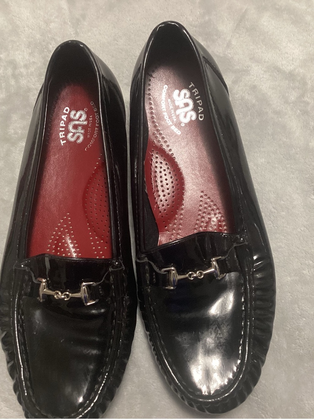San Antonio ShoesTripad Women's Black Patent Driving Loafers Size 10M